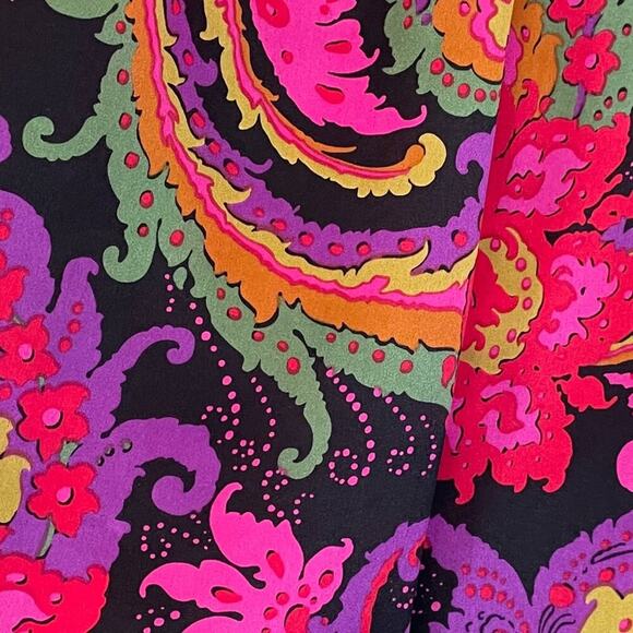 J. Crew Silk Paisley Sleeveless Round Collar Button Blouse, Shirt, Size 2 - Picture 5 of 12